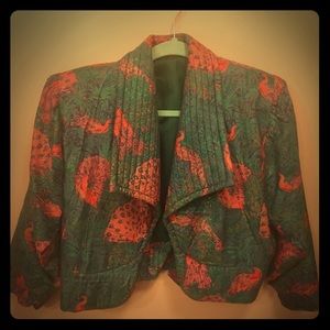 Vintage short quilted blazer